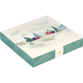 Caixa Cartão Calendário Advento Floresta Natal c/ 24 janelas picotadas 36x36x6cm - Image 3